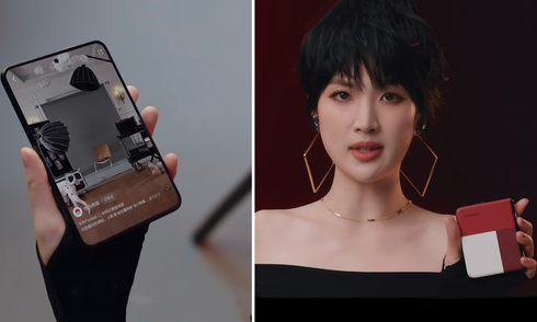 'Công chúa út' Huawei quảng bá smartphone gập dáng lạ