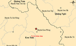 6 trận động đất trong một giờ ở Kon Tum