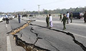 Động đất Myanmar có tốc độ siêu thanh, tạo 'vết sẹo' 400 km