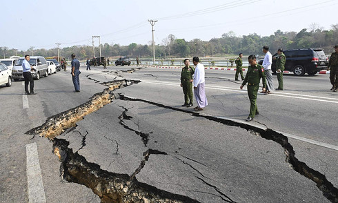 Động đất Myanmar có tốc độ siêu thanh, tạo 'vết sẹo' 400 km