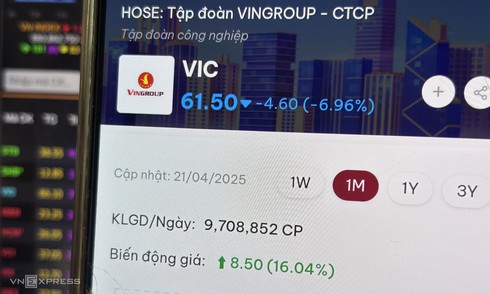 Cổ phiếu Vingroup nằm sàn