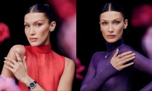 Bella Hadid đeo đồng hồ kim cương tiền tỷ của Chopard