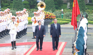Thủ tướng Phạm Minh Chính chủ trì lễ đón Thủ tướng Nhật Bản