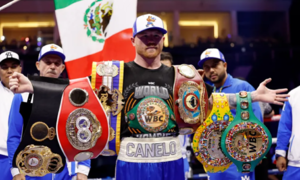 Canelo lập kỷ lục buồn trong ngày thống nhất 4 đai siêu trung