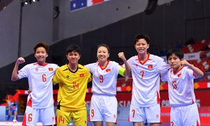 Việt Nam vào tứ kết futsal nữ châu Á