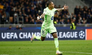 Raphinha cầm chắc giải Vua phá lưới Champions League