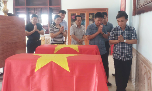 Tìm thấy 12 hài cốt liệt sĩ ở Savannakhet