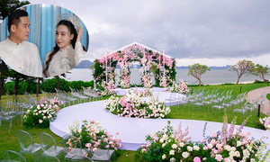 Hồ Quỳnh Hương dùng 5 tấn hoa tươi trang trí tiệc cưới