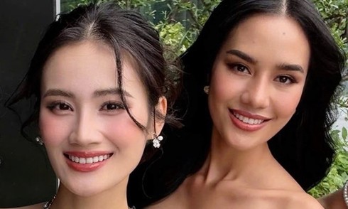 Tình bạn của Ý Nhi và mỹ nhân Thái Lan tại Miss World