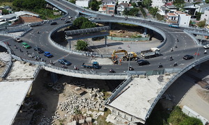 Nút giao lớn nhất Nha Trang bị lún do hóa chất