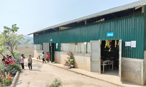 Xây mới 5 phòng học tại huyện Điện Biên Đông
