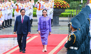 Thủ tướng Phạm Minh Chính chủ trì lễ đón Thủ tướng Thái Lan