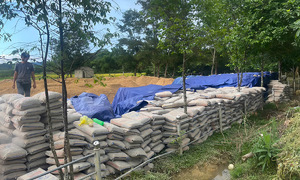 Hơn 200 tấn xi măng xây dựng nông thôn mới bị hư hỏng
