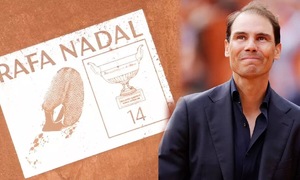 Dấu chân Nadal được in vĩnh viễn ở Roland Garros
