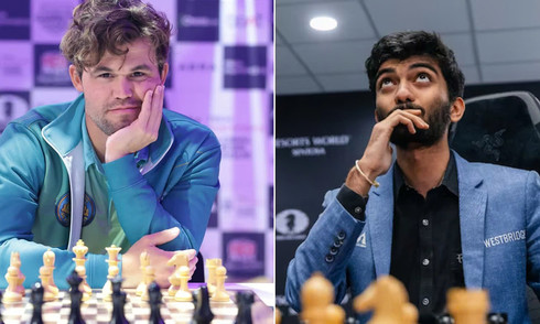 Carlsen đấu Vua cờ Gukesh ở cờ tiêu chuẩn hôm nay