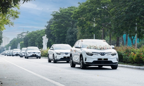 Green Future cho thuê xe cưới bằng ôtô điện VinFast