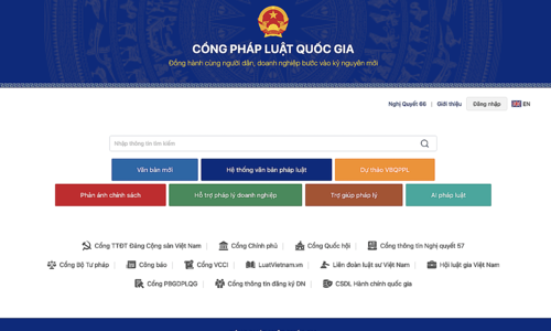 Cổng pháp luật quốc gia bắt đầu hoạt động
