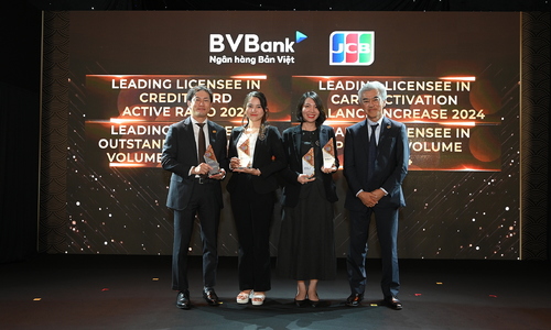 BVBank nhận 4 giải thưởng về tăng trưởng thẻ JCB