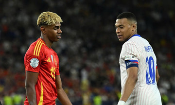 Yamal toàn thắng 6 trận gặp Mbappe trong một năm
