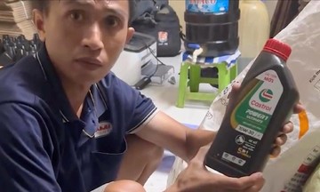 Đường dây làm giả nhớt Castrol, Motul, Honda, Yamaha bị triệt phá