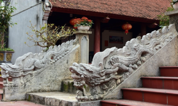 Đôi rồng đá ở đình Trích Sài - dấu ấn văn hóa Hồ Tây