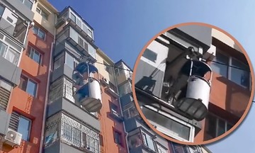 Người đàn ông tự chế thang máy