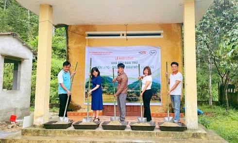 Khởi công nhà bếp và nhà tắm cho học sinh bán trú tại Quảng Nam