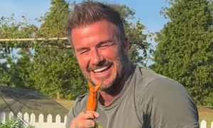 David Beckham mê làm vườn