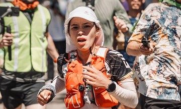 Màn chào sân lịch sử của Hà Hậu tại giải trail khó nhất thế giới