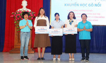 5 trường học ở Gò Nổi được sơn sửa, tặng thư viện điện tử