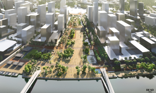 Riverside park and Thu Thiem central square design proposed
