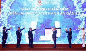 Bộ Tư pháp áp dụng biên lai điện tử trong thi hành án dân sự