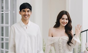 Gu mặc sánh đôi của Mai Davika và vị hôn phu