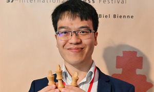 Quang Liêm thắng cựu Vua cờ Anand, vô địch Leon Masters
