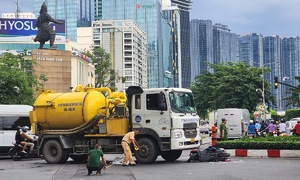 Xe bồn tông chết người ở vòng xoay Công Trường Mê Linh