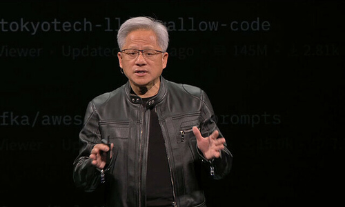 Nvidia CEO's leather jacket draws attention in Beijing heat