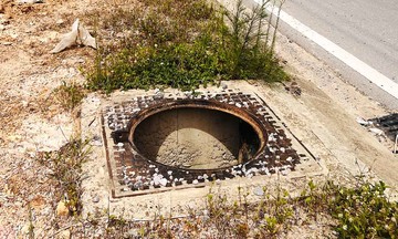 Gần 190 nắp hố ga trên tuyến đường ven biển bị trộm