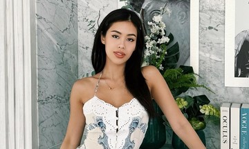 Gu diện váy tôn eo của con gái cựu diễn viên Thủy Tiên