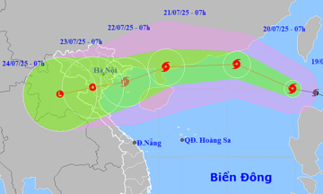 Bão Wipha vào Biển Đông