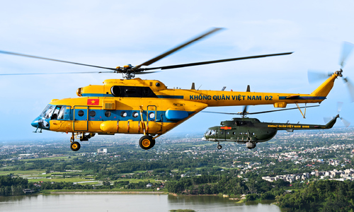 Trực thăng ghép đội hình bay phục vụ đại lễ 80 Quốc khánh