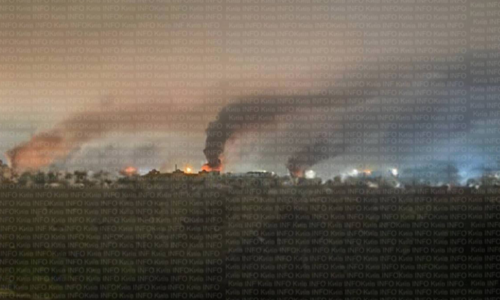 Missile and drone strikes ignite fires across Kyiv