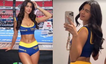Ring-girl gây sốt ở trận Usyk thắng Dubois