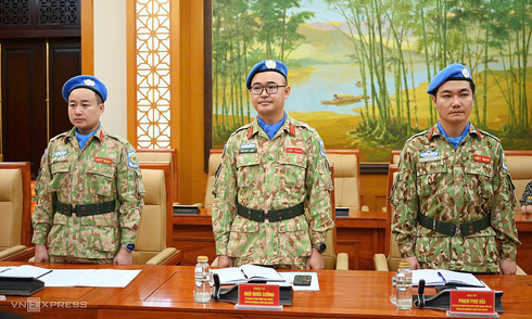 Three Vietnamese officers deployed to Abyei peacekeeping mission