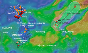 Tropical depression intensifies into Typhoon Co May in the East Sea