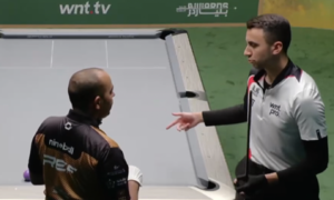 Players coach referees at world pool championship