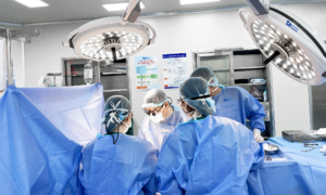 Two-day-old infant undergoes diaphragmatic hernia surgery