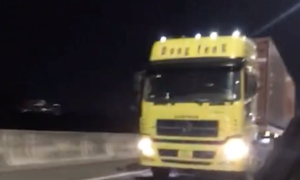 Traffic police pursue drug-positive driver on expressway