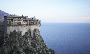 The precarious monastery clinging to a Greek cliff