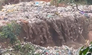 Vỡ hố chôn lấp rác ở Quảng Ngãi