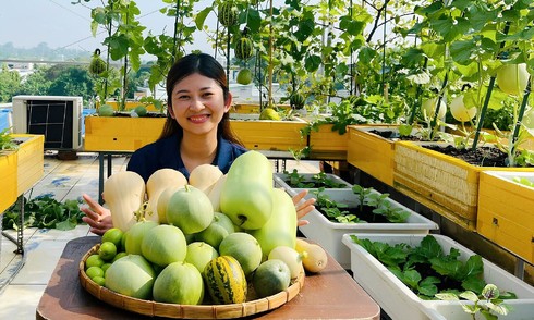 A rooftop farm in Dong Nai